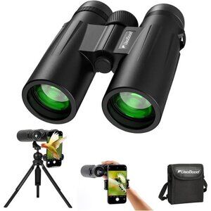 12x42 Binoculars for Adults High Powered with Upgraded Tripod and Phone Adapter